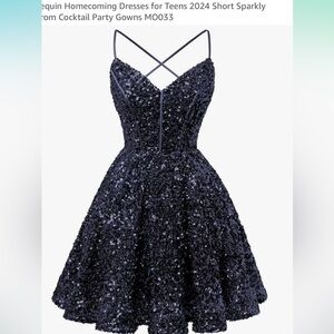 Sparkly Black Sequin Dress